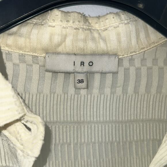 IRO Alaina textured silk blend blouse size 38 USA 6 - Picture 3 of 6